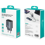 Charger T66 45W GaN Dual Port USB-A + USB-C Wall Charger