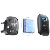 Charger T66 45W GaN Dual Port USB-A + USB-C Wall Charger