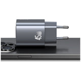 Charger T66 45W GaN Fast Charge Wall Charger - Silver (CC290)