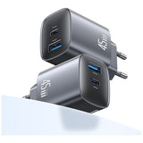 Charger T66 45W GaN Fast Charge Wall Charger - Silver (CC290)