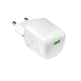 Puro 25W Dual Port Wall Charger with USB-C to USB-C Cable, 1.2m - White