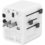 CANYON OnTour 20W Universal Travel Adapter (EU/UK/US/AUS) - White