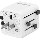 CANYON OnTour One Universal Travel Adapter - EU/UK/US/AUS - White