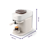 Philips Coffee maker - BAR300/03 Baristina - Pump pressure 16 bar - Semi-automatic - 122.8 W - White