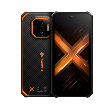 Hammer Energy X2 - Black/Orange - 6.1" IPS Display - 256GB Storage - 5G Smartphone