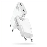 Charger 2 x USB-C Quick Charge 4+ 30W SUPER SLIM White