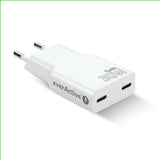 Charger 2 x USB-C Quick Charge 4+ 30W SUPER SLIM White