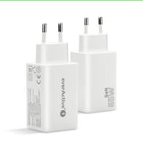 Charger GaN 65W 1x USB, 2x USB-C Quick Charge 4+ Wall Charger - White