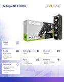 ZOTAC GAMING GeForce RTX 5080 SOLID CORE OC 16GB GDDR7 Graphics Card