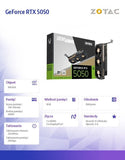 ZOTAC GAMING GeForce RTX 5050 8GB LP GDDR6 Graphics Card