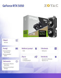 ZOTAC GAMING GeForce RTX 5050 TWIN EDGE OC 8GB GDDR6 Graphics Card