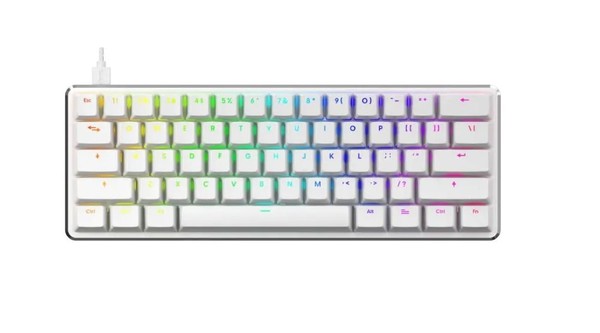 Pulsar PCMK 3 HE 60 Wired Gaming Keyboard - White