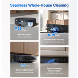 Ecovacs Deebot T80 Omni - Wet&Dry - OZMO ROLLER - 18000 Pa - robot vacuum cleaner - Black
