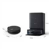Ecovacs DEEBOT X9 PRO OMNI - Wet&Dry - OZMO ROLLER - 16600 Pa - robot vacuum cleaner - Black