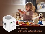 POWER 20W Grounded USB-C Wall Charger - White (TPA-EU1A1C20-01-W)