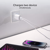 SBS 20W USB/USB-C Wall Charger - White