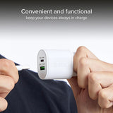 SBS 20W USB/USB-C Wall Charger - White