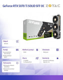 ZOTAC GAMING GeForce RTX 5070 Ti SOLID SFF OC 16GB GDDR7 Graphics Card
