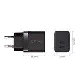 Mains 35W Dual USB-C PD 3.0 Wall Charger with PPS - Black