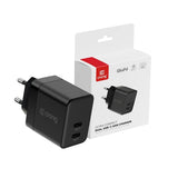 Mains 35W Dual USB-C PD 3.0 Wall Charger with PPS - Black