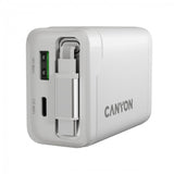 CANYON OnCharge 65RC USB-C 65W Charger with Built-In Cable - White