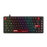 MARVO KG933 Saber 61 Wired Gaming Keyboard - USB-C, Bluetooth, 2.4G - Black, 60%