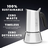 Bialetti Venus box Mocha cooking pot 0.2 L Silver