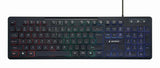 Gembird "Rainbow" Backlight Multimedia Keyboard - Wired USB - Black (KB-UML-02)