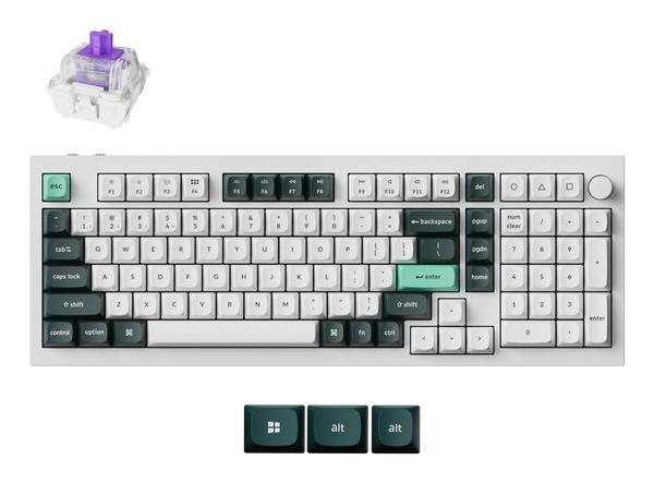 Keychron Q5 HE RGB Wireless Mechanical Keyboard - Shell White