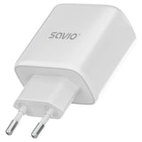 Savio LA-12 Universal AC Fast Mobile Device Charger - White