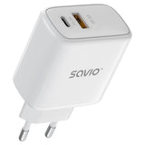 Savio LA-12 Universal AC Fast Mobile Device Charger - White