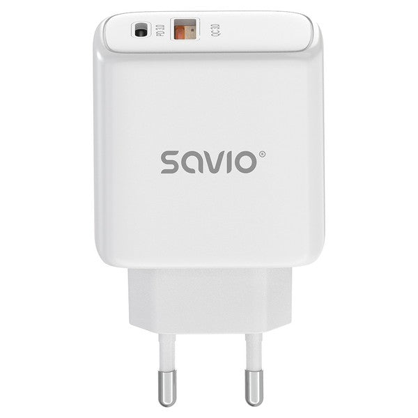 SAVIO LA-12 20W USB-C Power Adapter - White