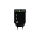 NATEC Ribera 20W USB-A + USB-C Power Delivery Wall Charger - Black