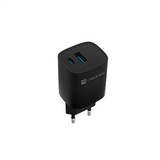 NATEC Ribera GaN 30W USB-A + USB-C PD Charger - Black