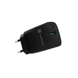 NATEC Ribera GaN 30W USB-A + USB-C PD Charger - Black