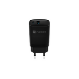 NATEC Ribera GaN 30W USB-A + USB-C PD Charger - Black