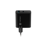 NATEC Ribera GaN 45W USB-A + USB-C Power Delivery Charger - Black