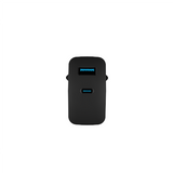 NATEC Ribera GaN 45W USB-A + USB-C Power Delivery Charger - Black