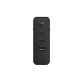 NATEC Ribera GaN 100W PD Charger - 3x USB-C, 1x USB-A - Black