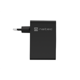 NATEC Ribera GaN 100W PD Charger - 3x USB-C, 1x USB-A - Black