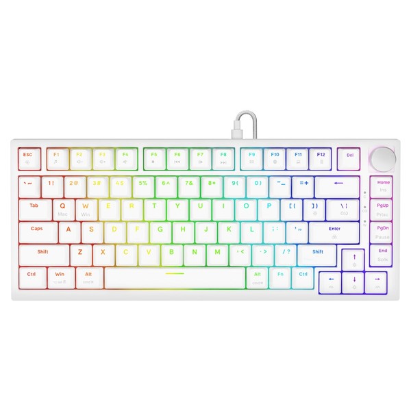Kayboard ASTRAL White Jade RGB Mechanical Keyboard - OUTEMU WHITE Switches
