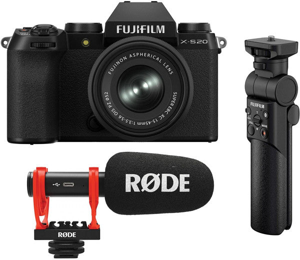 System camera Fujifilm X-S20 + XC15-45mm Kit WWI Black + Vlogger KIT