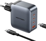 Vention 100W GaN Charger with 3x USB-C & 1x USB-A Ports + Cable