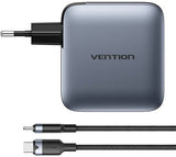 Vention 100W GaN Charger with 3x USB-C & 1x USB-A Ports + Cable