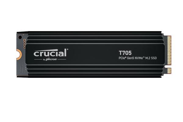 SSD-CRUCIAL-T705-1TB-M.2-PCIe Gen5-NVMe-Write speed 10200 MBytes/sec-Read speed 13600 MBytes/sec-TBW 600 TB-CT1000T705SSD5