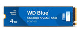 SSD-SANDISK-Blue SN5000-4TB-M.2-NVMe-Write speed 5000 MBytes/sec-Read speed 5500 MBytes/sec-2.38mm-TBW 1200 TB-WDS400T4B0E