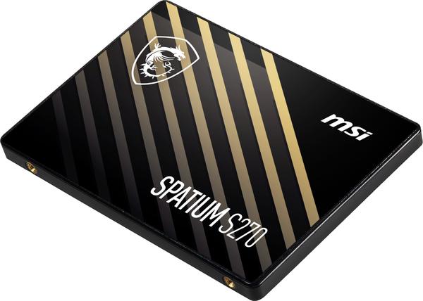 MSI SPATIUM S270 480GB-SATA-3D D-Write speed 450 MBytes/sec-Read speed 500 MBytes/sec-2,5"