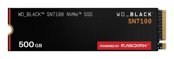 SSD-SANDISK-Read speed 6800 MB/s-Write speed 5800 MB/s-NVMe Yes-PCI Express 4.0-M.2-500 GB-POWERED BY SANDISK-Black SN7100-WDS500G4X0E