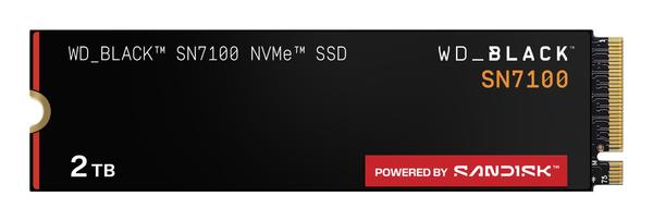 SSD-SANDISK-Read speed 7250 MB/s-Write speed 6900 MB/s-NVMe Yes-PCI Express 4.0-M.2-2000 GB-POWERED BY SANDISK-Black SN7100-WDS200T4X0E