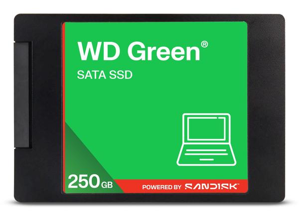 SSD-SANDISK-Green-POWERED BY SANDISK-250 GB-Serial ATA III-Read speed 545 MB/s-2.5"-WDS250G5G0A